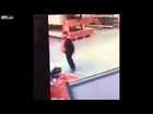 Home Depot Worker catches baby