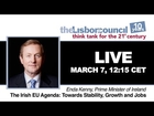 Enda Kenny - The Irish EU Agenda: Towards Stability, Growth and Jobs - LIVE