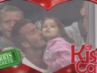 Cute: David Beckham Kisses Daughter Harper on KissCam