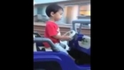 Adorable Child Falls Asleep While Driving Mini Car