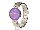 Anne Klein Women's AK 1290PRGB Purple Crystal Gold Tone Bracelet Watch